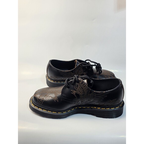 New Dr Martens 1461 Phoenix Vintage Smooth Leather Shoes Black Brown Women Sz  7 main image 5